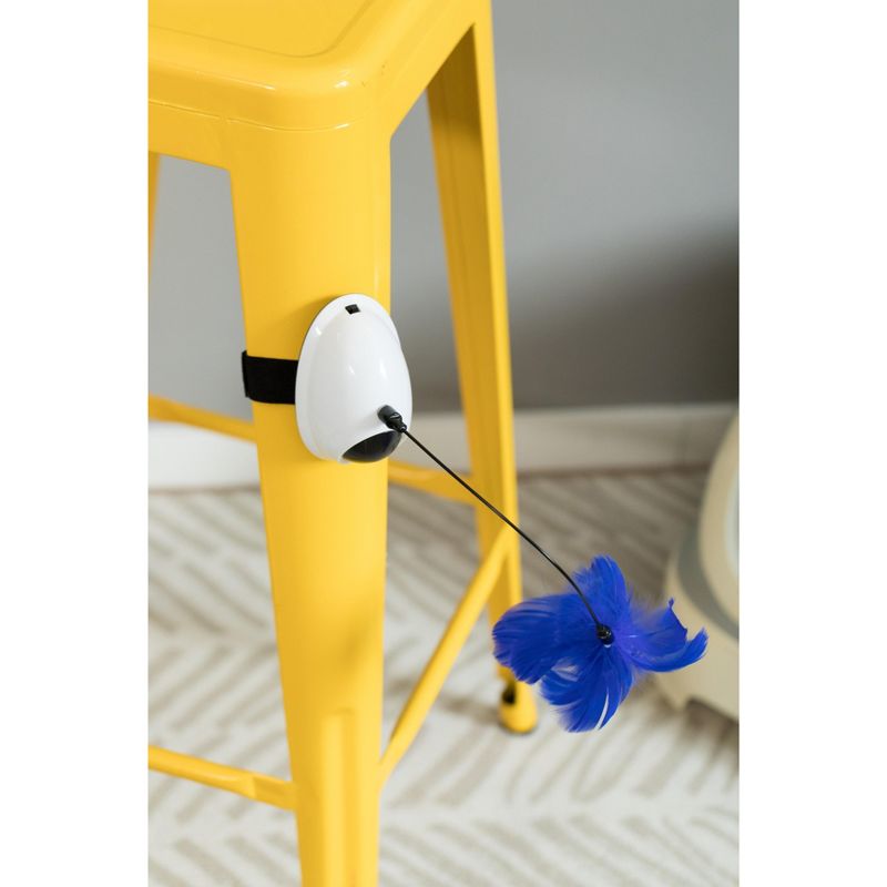 PawsMark Interactive 2-in-1 Spring Feather and Red Light Chaser Cat Toy