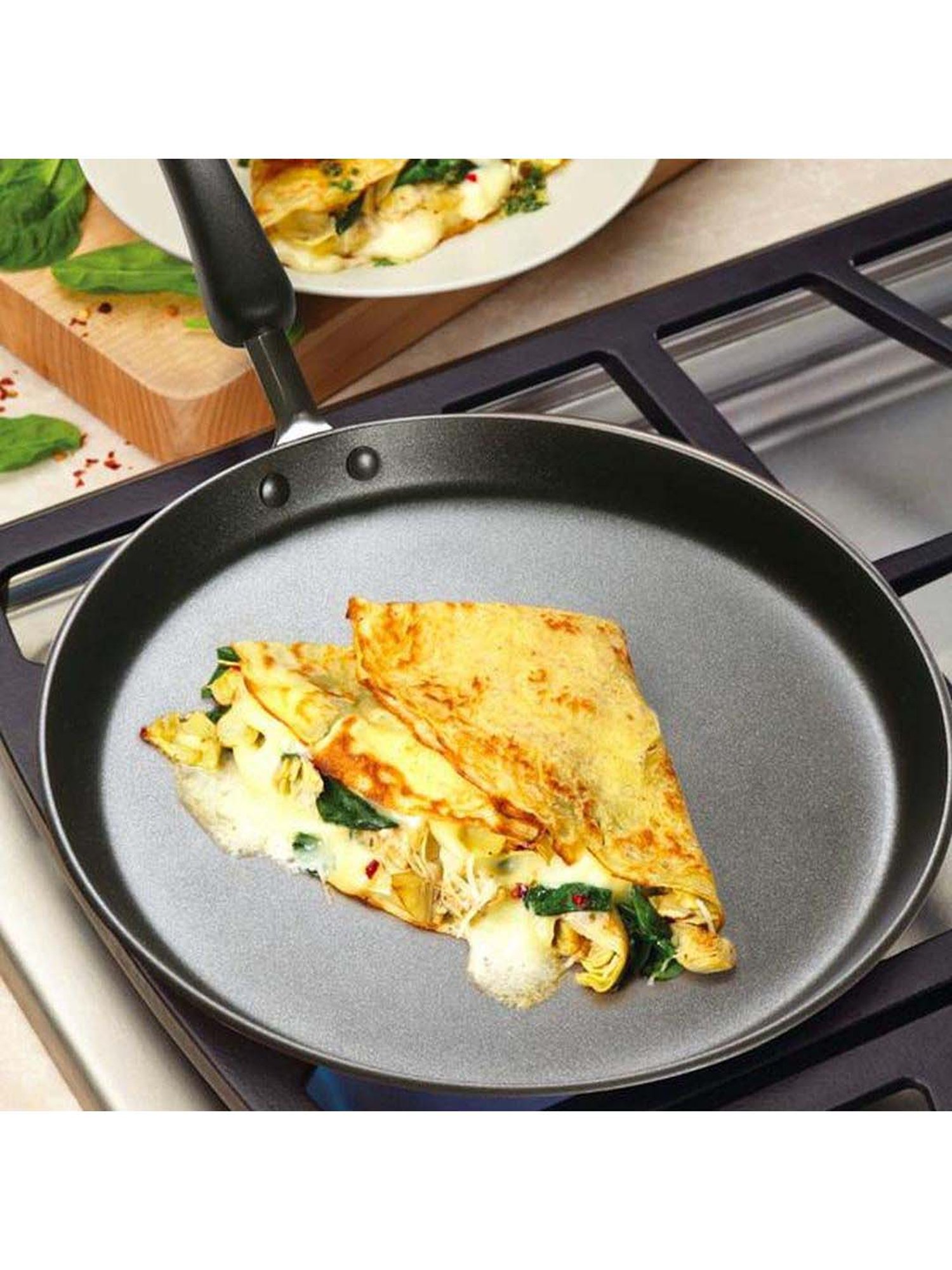 Nirlon Pure Grade Virgin Aluminium Non-stick Induction Base Flat Tawa - 26 cm Diameter