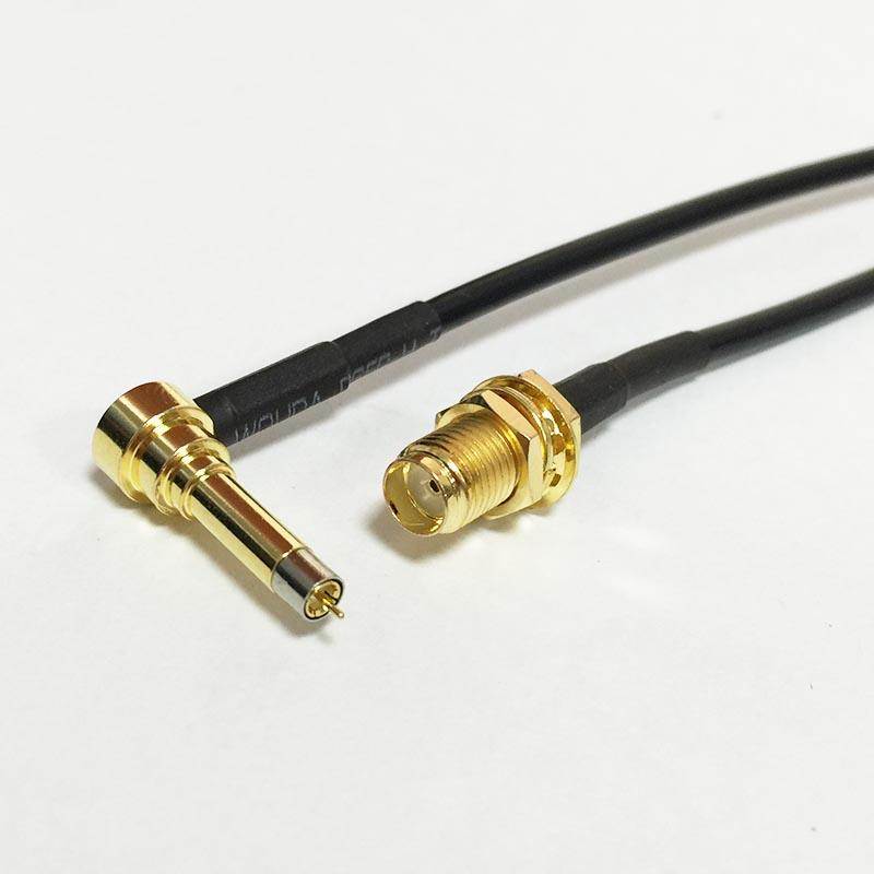 New SMA Female Jack nut To MS156 Right Angle Connector RG174 Cable Pigtail 20CM 8" Adapter
