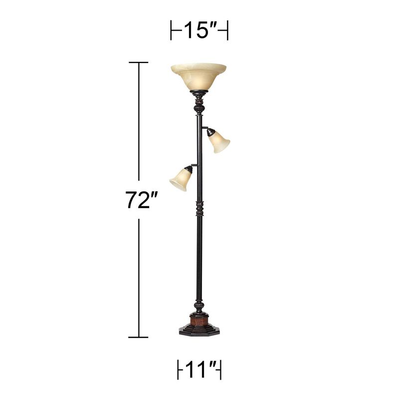 Kathy Ireland Sonnett 72" HIgh 3-Light Torchiere Floor Lamp