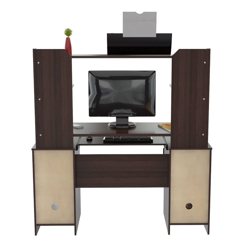 Computer Work Center with Hutch Espresso - Inval