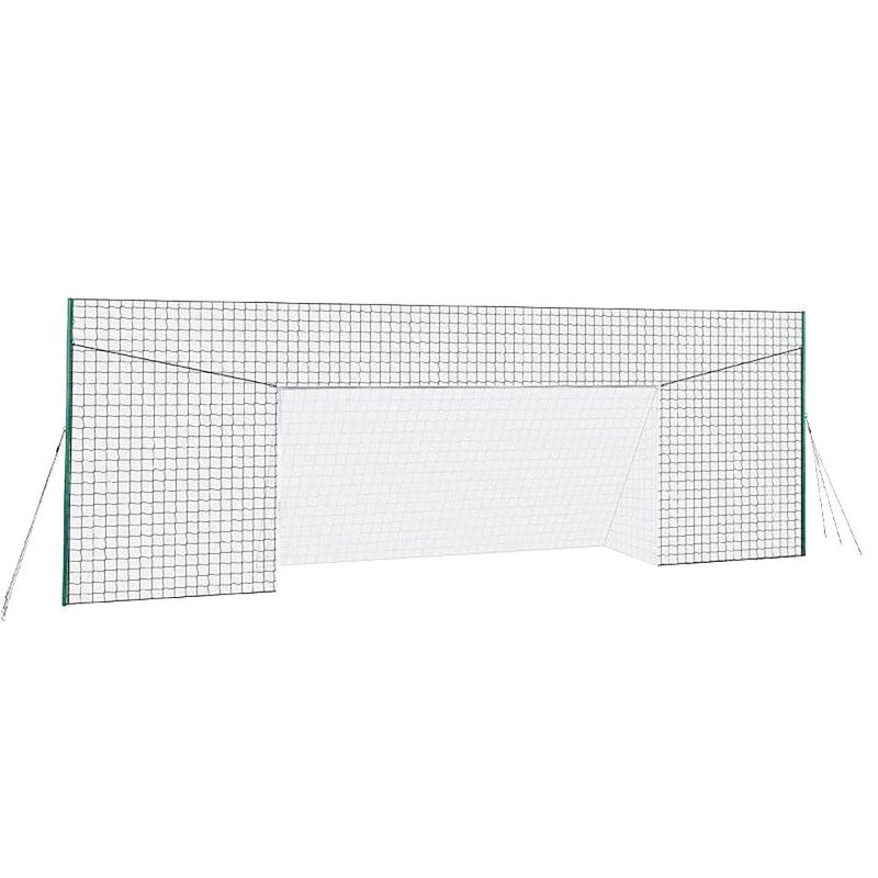 Open Goaaal JX-OGFL2 Adjustable Soccer Practice Net Rebounder Backstop with Training Goal, Large Size (2 Pack)