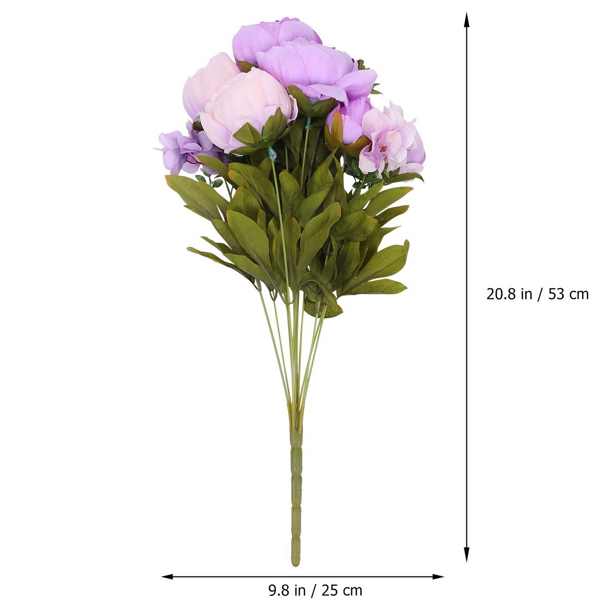 1 Pack of 13pcs Flowers Simulated Peony Decor Artificial Flower Branches Simulated Flower Adornment Creative Household Flower Decor Wedding Layout Decor for Home Wedding Living Room (Red)