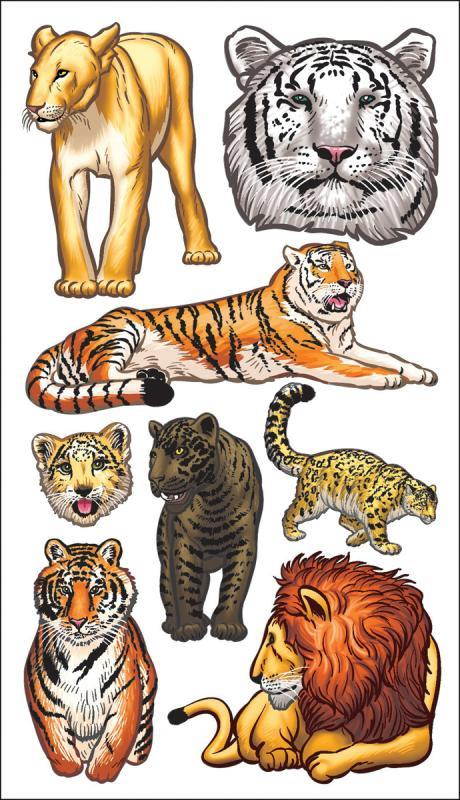 Sticko 58 Stickers-Big Cats