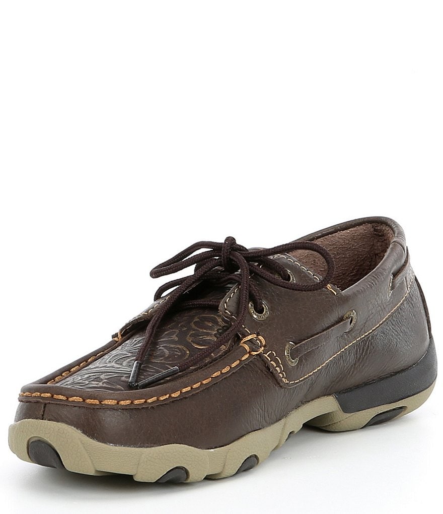 Twisted X Women's Floral Embossed Boat Driving Mocs