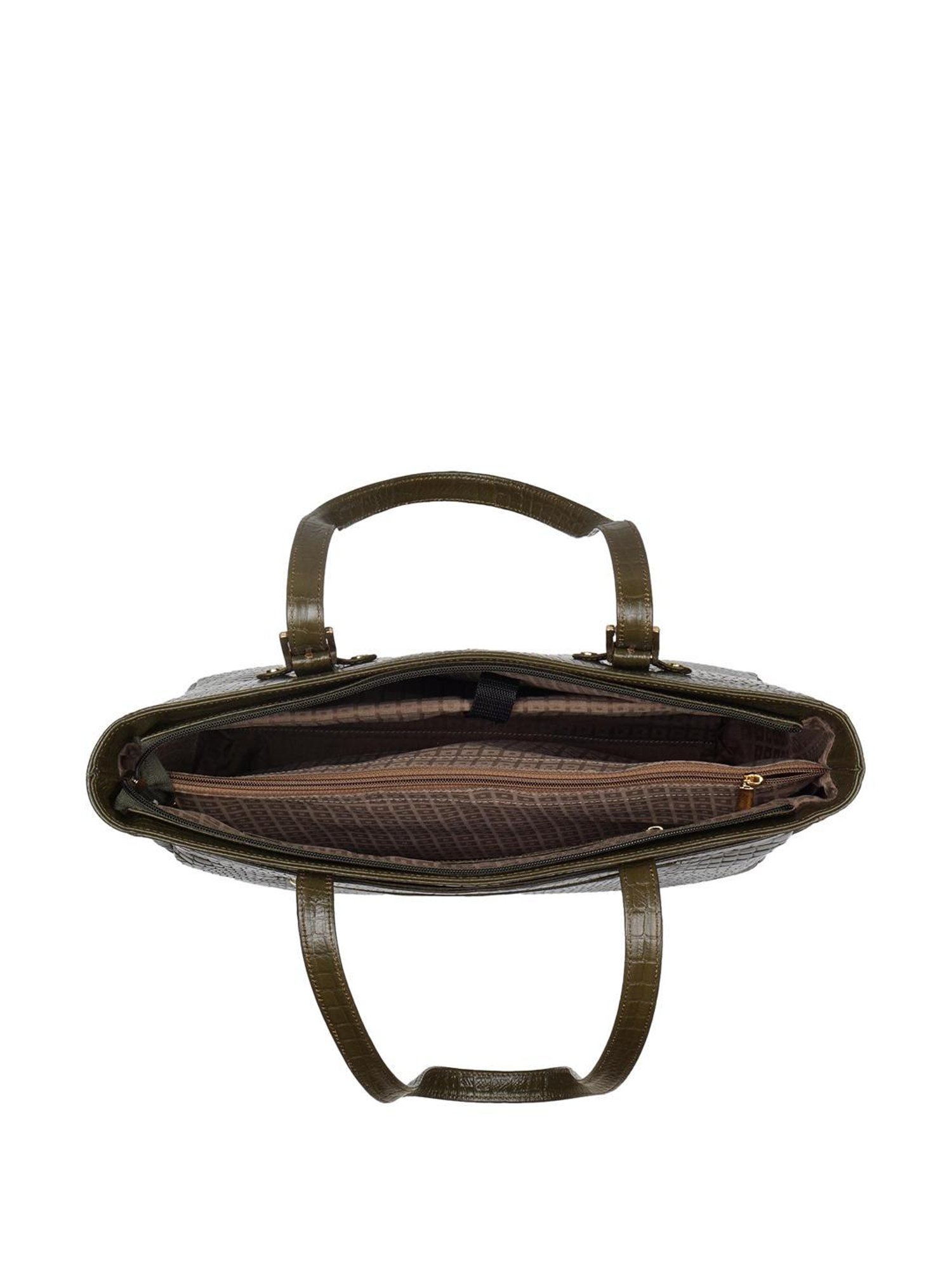 Tortoise Work Edition Avril Dark Green Textured Medium Laptop Tote Handbag