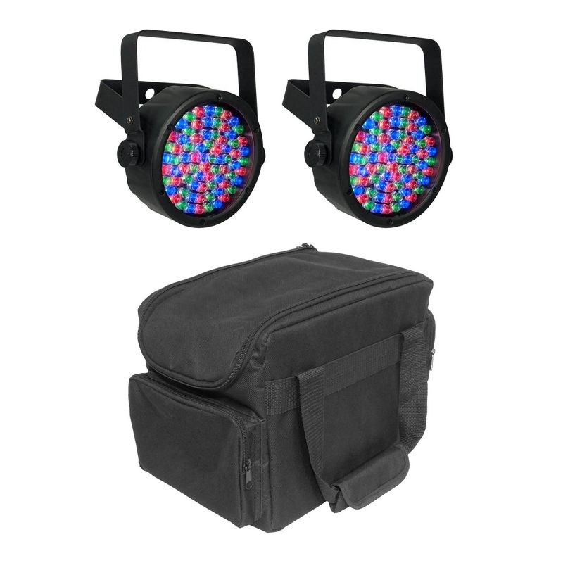 Chauvet DJ SlimPAR 38 LED DMX SlimPar Can Light Effect (2 Pack) + Transport Bag