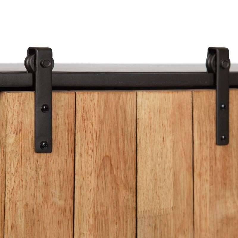 24" x 7.25" x 20" Samuels Decorative Metal Wall Cabinet Charcoal/Rustic Brown - Kate & Laurel All Things Decor