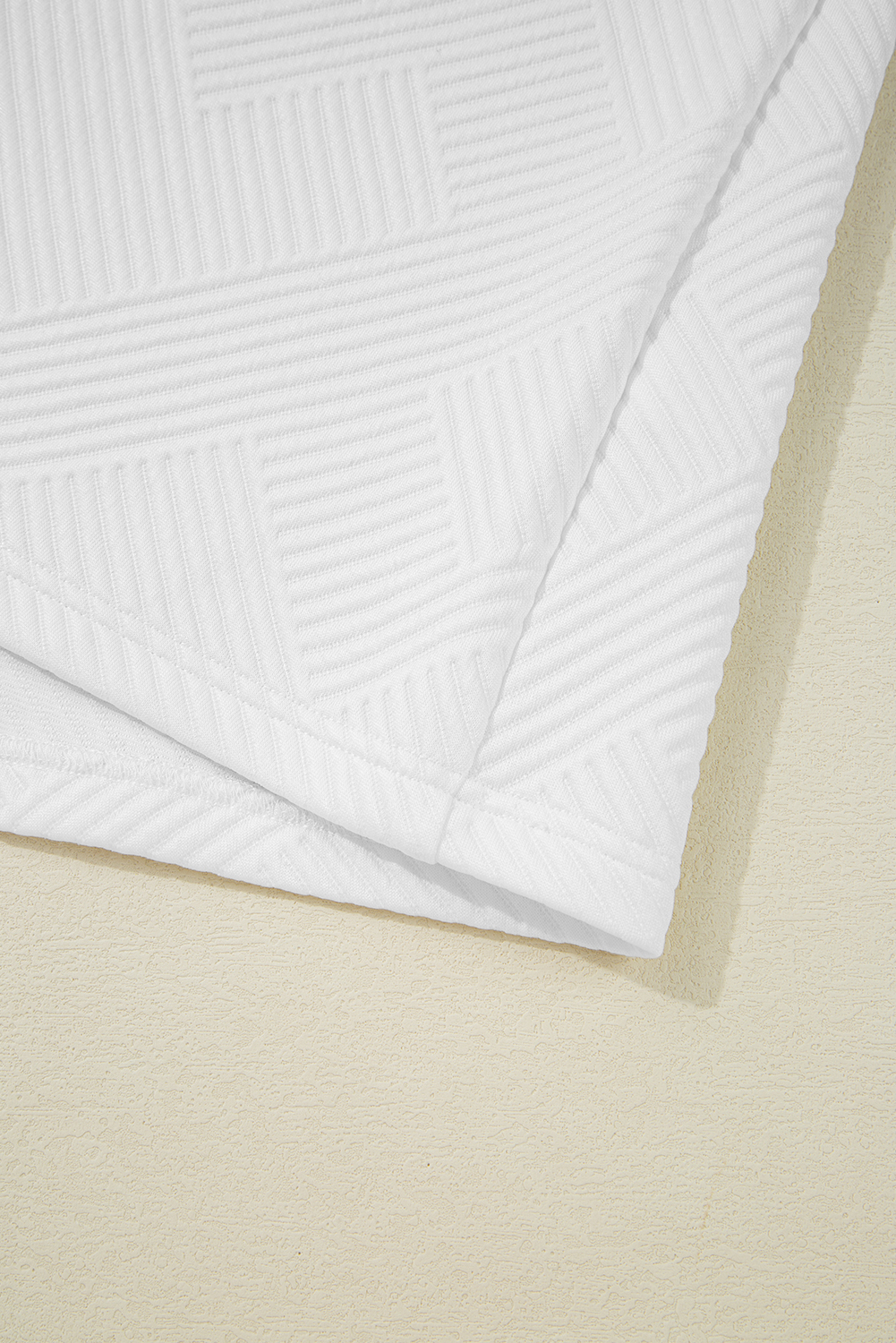 Skobeloff Textured Ruffle Split Top and Drawstring Shorts Set