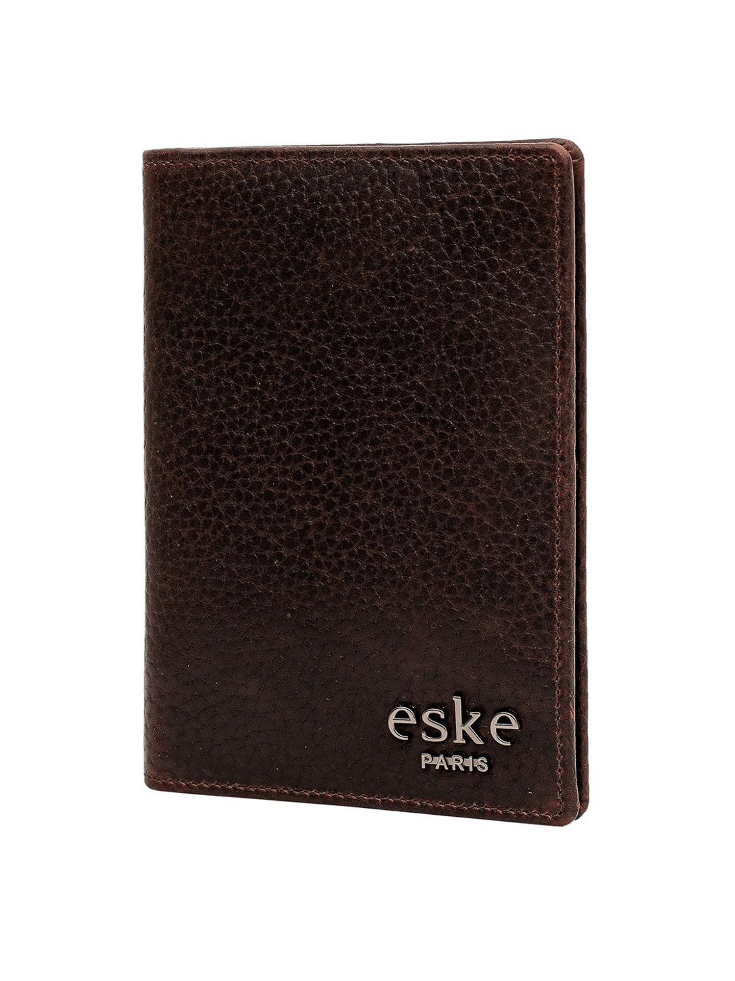 Eske Reed Dark Brown Solid Small Passport Holder