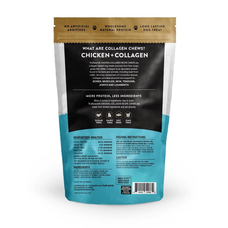 TruRanch Collagen Chicken Rolls Rawhide Free Dog Treats - 3ct