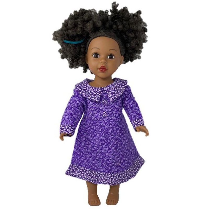 The Queen's Treasures Little House on the Prairie Green Calico Dress, Bonnet & Apron for 18" American Girl Dolls