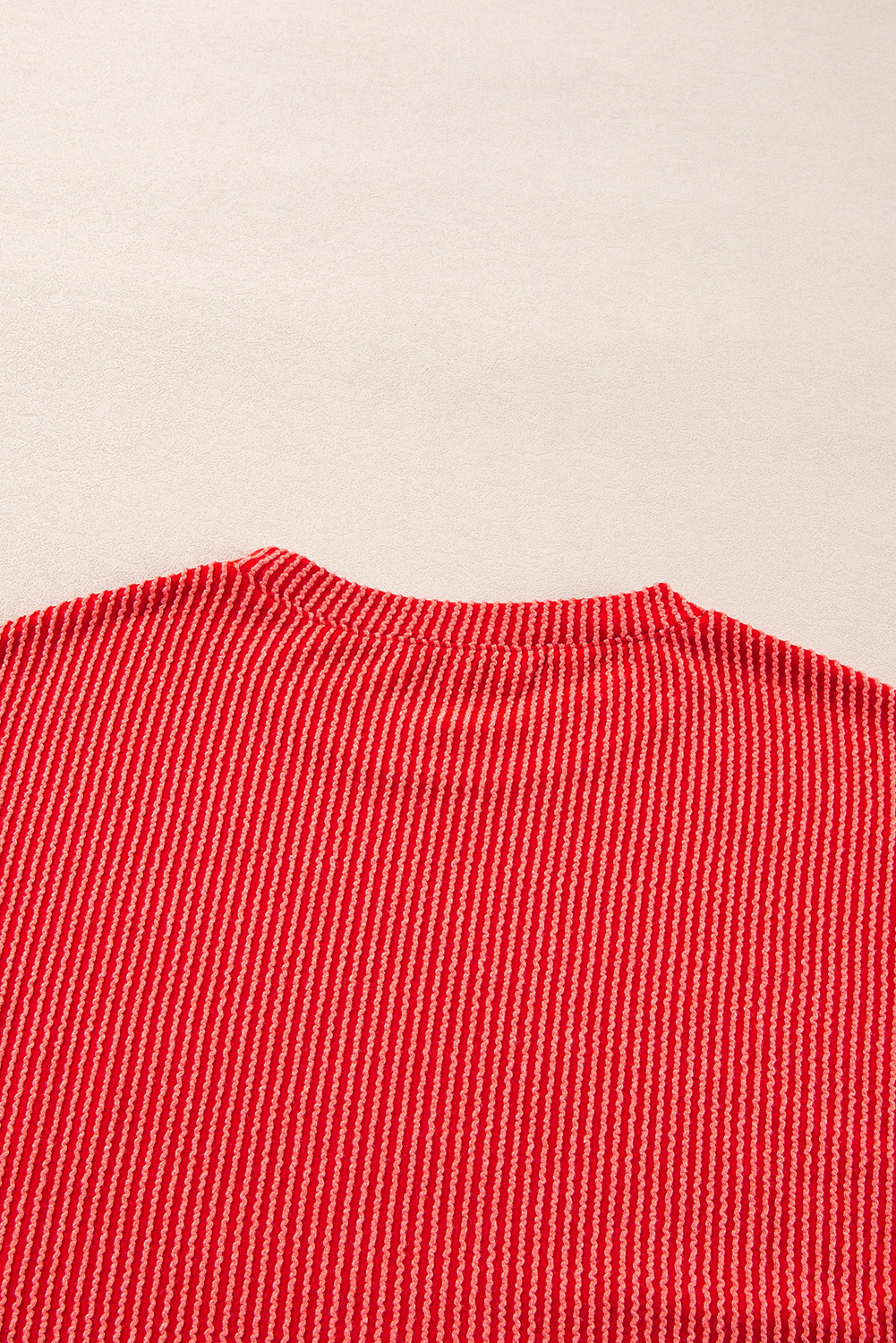 Racing Red Corded MERRY Long Sleeve Top and Shorts Pajama Set