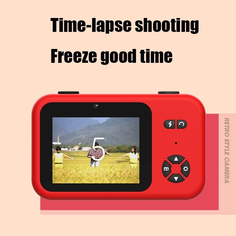 Kids Camera, 4K HD Mini Children Camera Front and Rear Dual Camera 50 Million Pixel Digital Camera