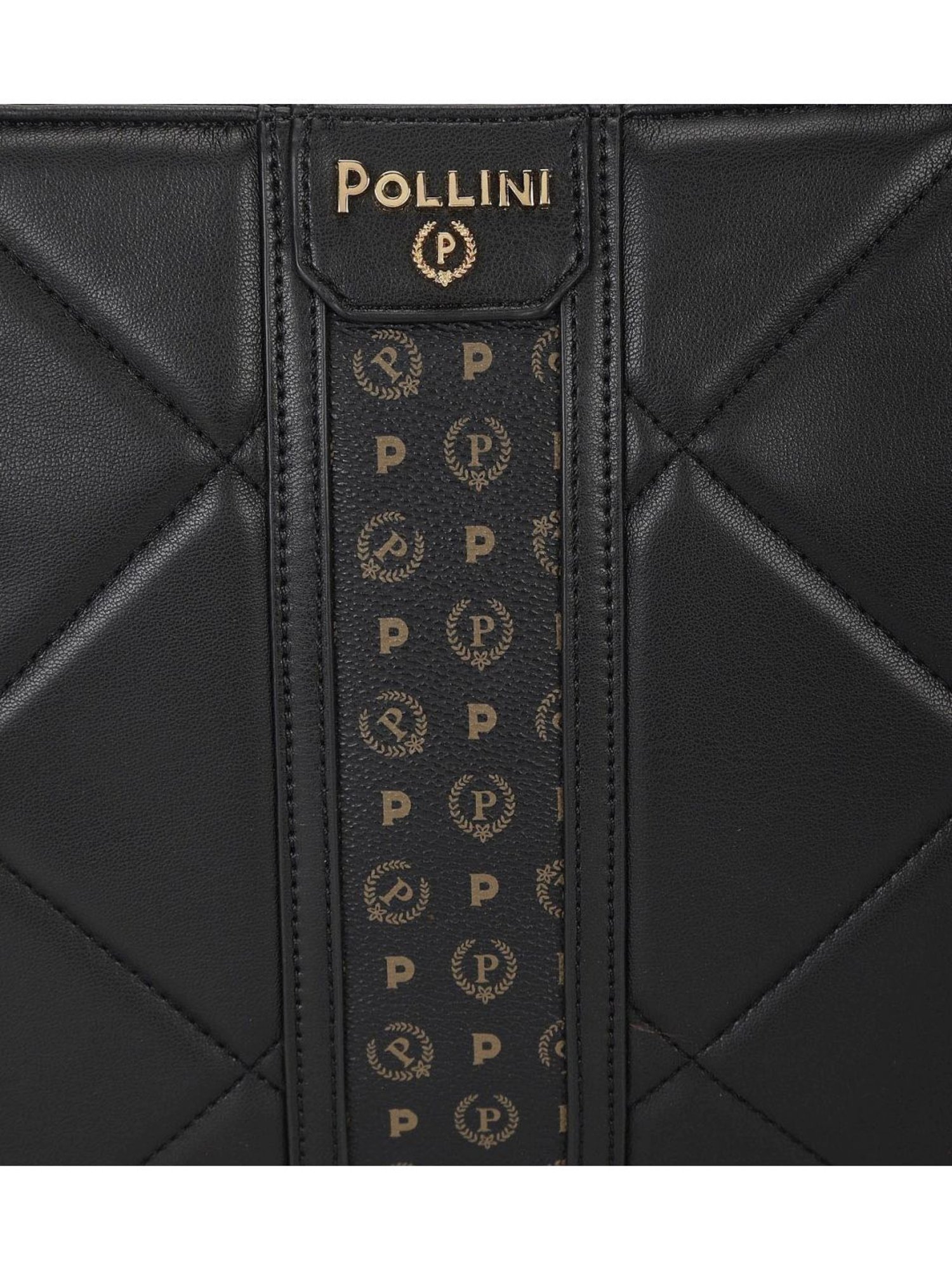 Pollini Black Quilted Small Shoulder Bag