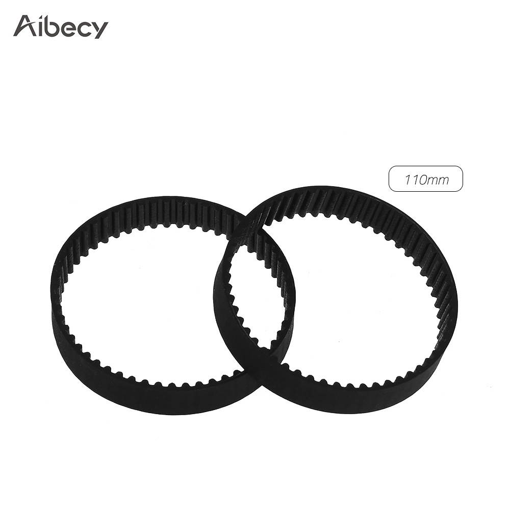 Aibecy GT2 Closed-Loop Timing Belt Rubber Synchronous Belts W=6mm L=110/112/158/200/280/400/610/852/1220mm 3D Printer Parts Kits Pack of 2pcs