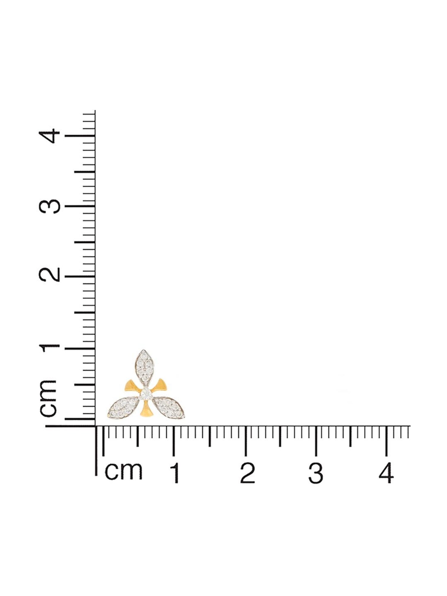 P.C. Chandra Jewellers 18 kt Gold & Diamond Earrings