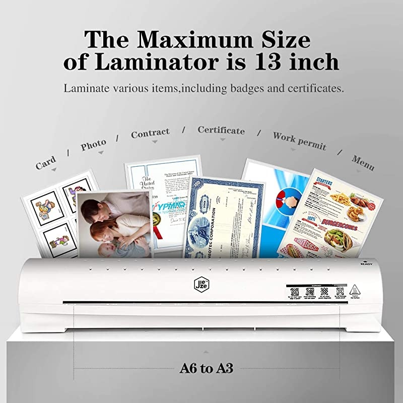 Laminator Machine for A3A4A6 Laminating Machine with Two Roller System New UpgradeFaster Warmup Quicker Laminating for Home and Office Use with 30 Pouches A3 laminator