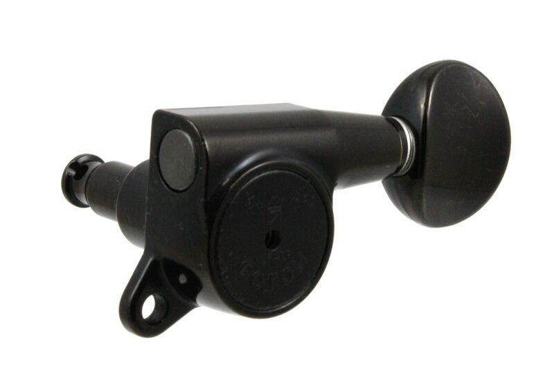 NEW - Gotoh SG381 6-In-Line Mini Tuning Keys, Adjustable Posts - BLACK