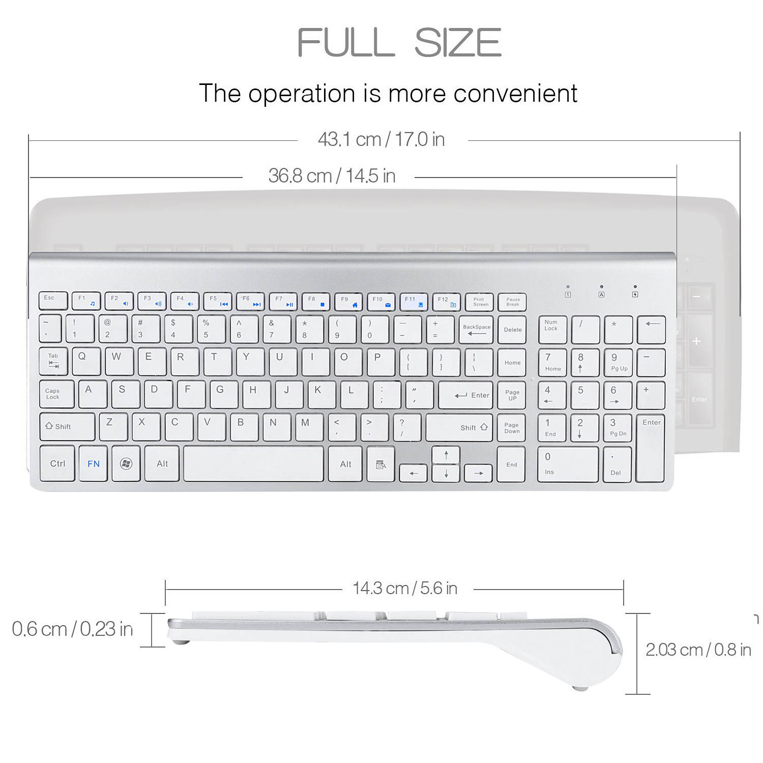 E168 Wireless Keyboard and Mouse Combo,Full Size Quiet US Layout Slim Travel Compact Compatible with iMac MacBook PC Laptop Tablet Notebook Windows10 (Black)