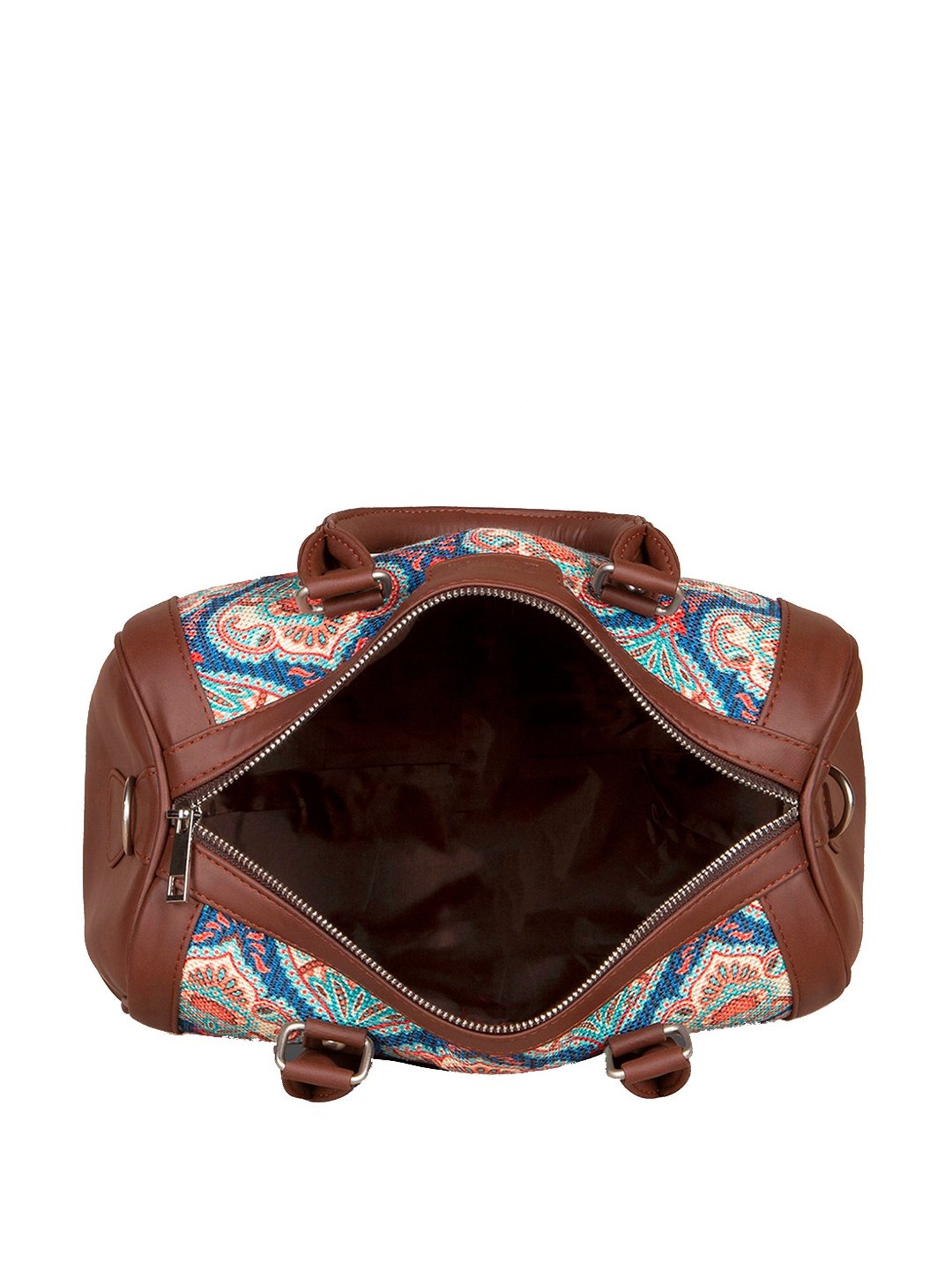 ZOUK Blue Printed Medium Handbag