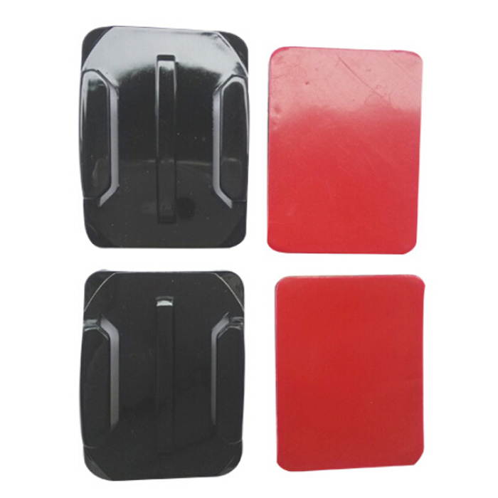 2 Flat Mounts + 2 Curved Mounts with Adhesive Pads Set for Camera GoPro Hero 3+ 3 2 1 - Black GP09