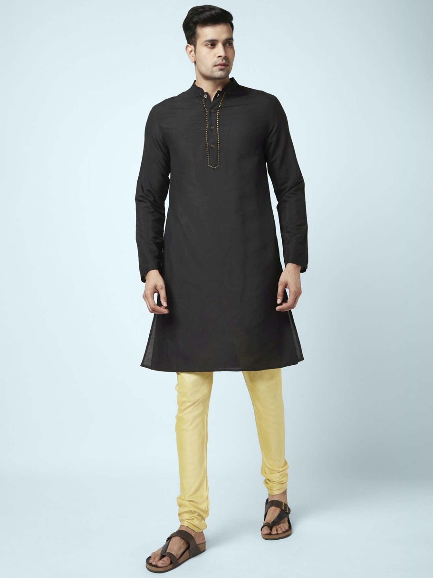 Indus Route by Pantaloons Gold Regular Fit Churidars