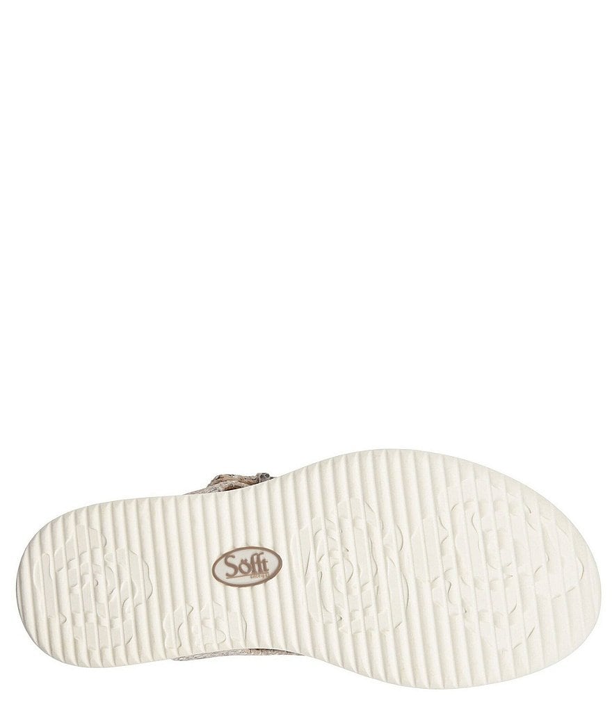 Sofft Farlyn Snake Print Leather T-Strap Sandals