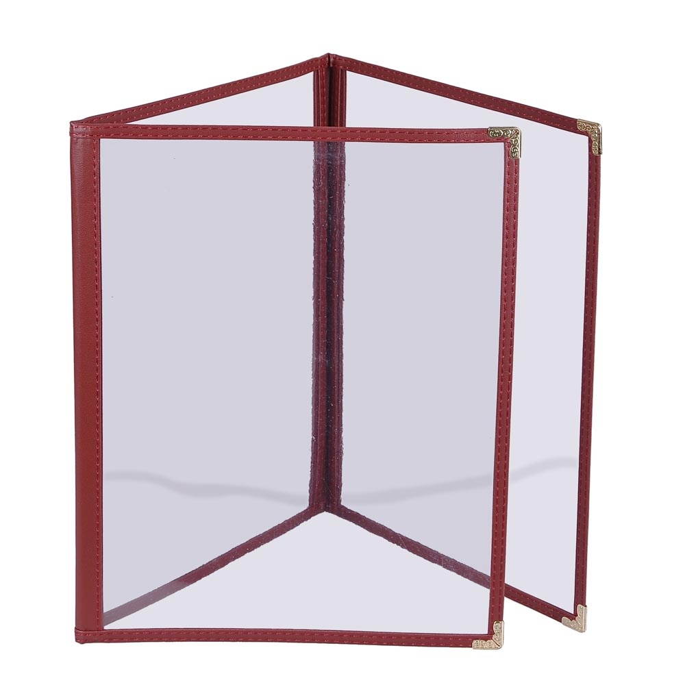 30pcs Menu Cover 8.5x14 Triple Fold 6 view double stitch Restaurant Cafe