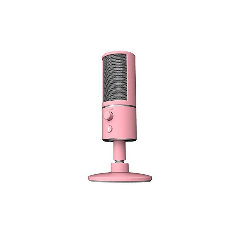 Seiren X USB Streaming Microphone: Professional Grade - Built-in Shock Mount - Supercardiod Pick-Up Pattern - Anodized Aluminum - Quartz Pink