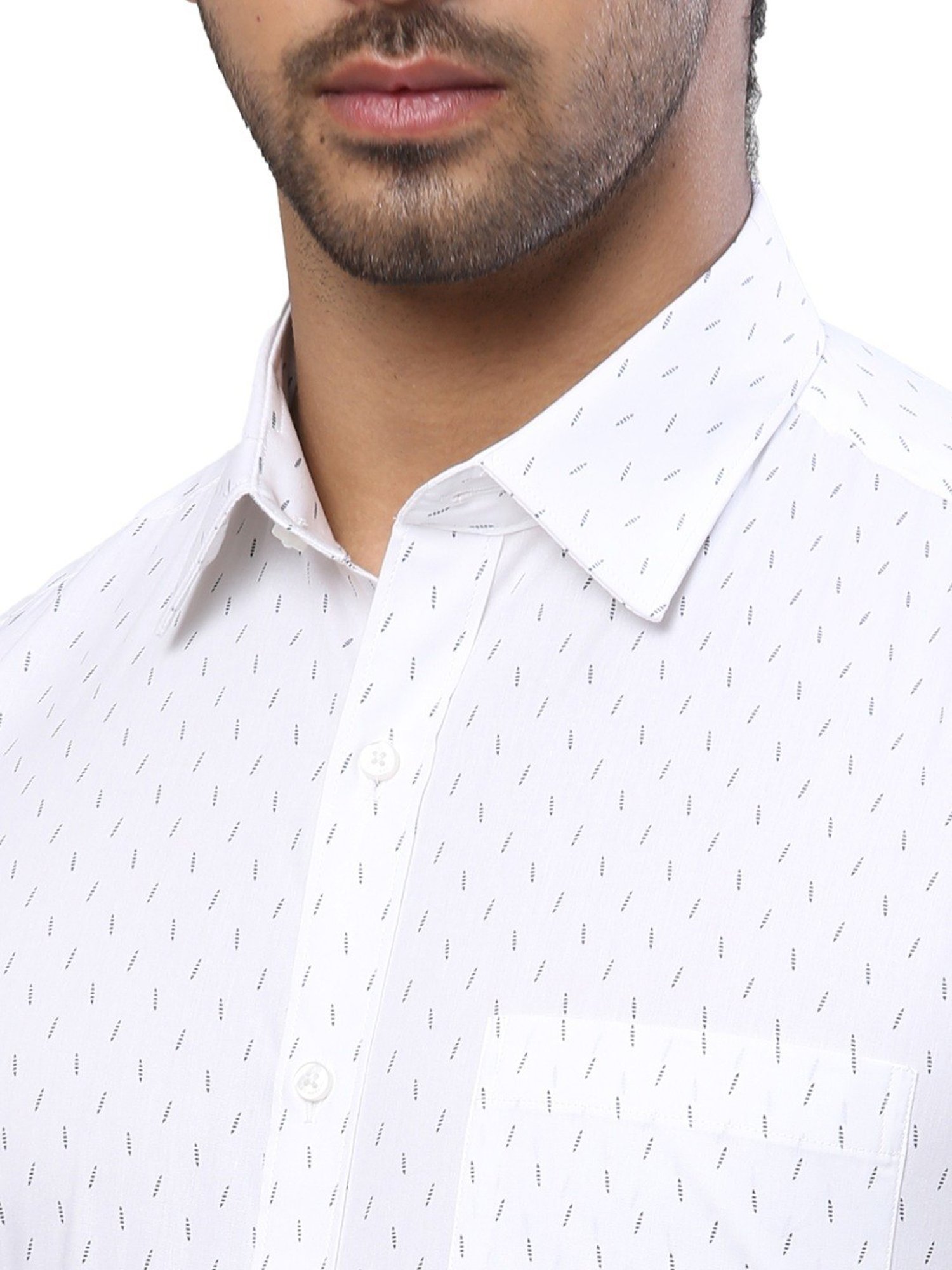 Raymond Blue Slim Fit Printed Shirt