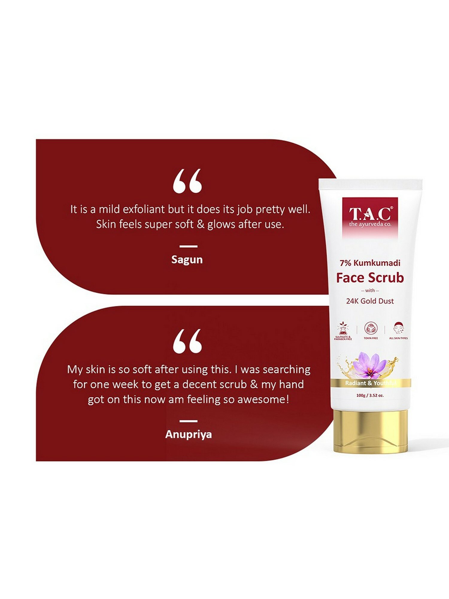 SADHEV The Art Of Ayurveda Ayurvedic Face Scrub - 15 gm