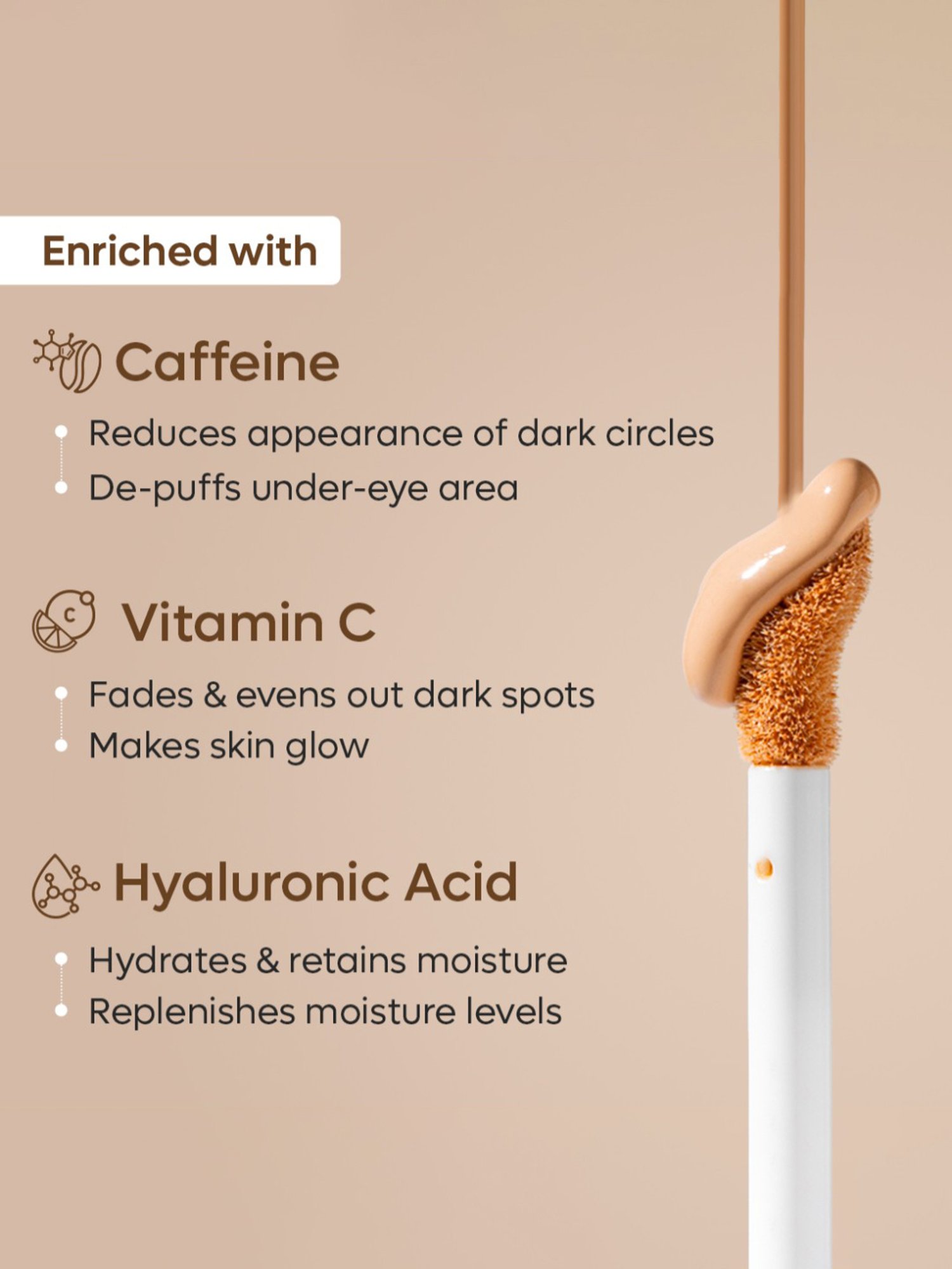 mCaffeine Eyes On You Serum Concealer Biscoff Shake - 5 ml