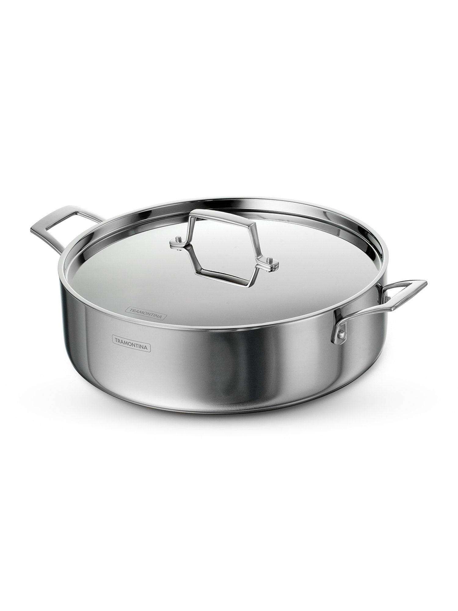 Tramontina Aeion Triply Non-Toxic Stainless Steel Casserole with Lid 30cm/6.2L NSF Certified