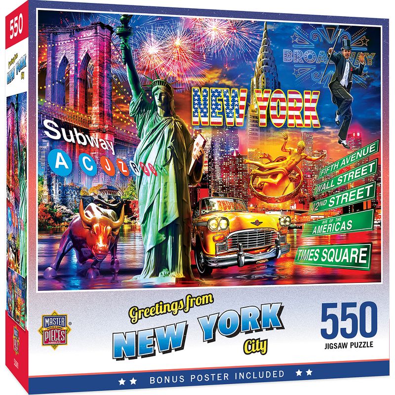 MasterPieces Greetings From Puzzles Collection - New York City 550 Piece Jigsaw Puzzle
