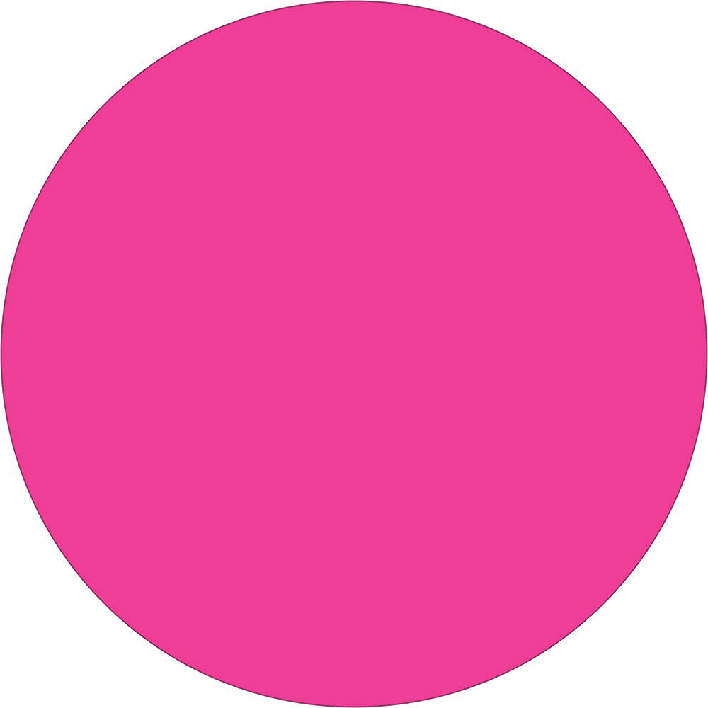 Tape Logic Inventory Circle Labels 4" Fluorescent Pink 500/Roll