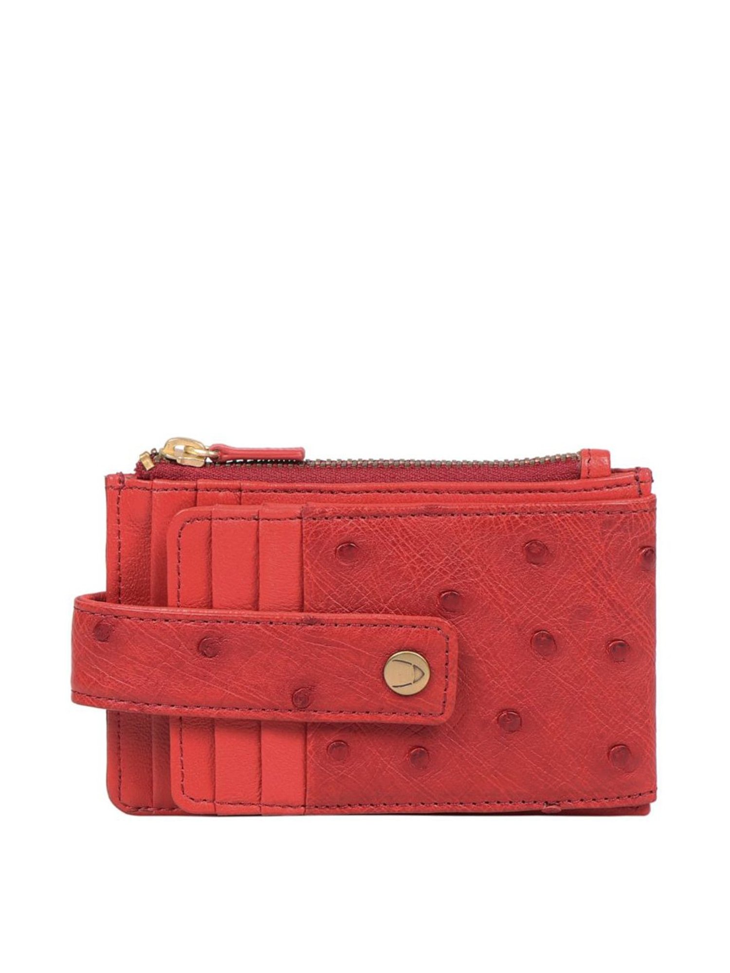 Hidesign Red Textured Card Holder