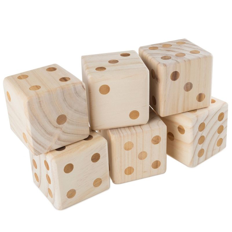 Hey! Play! Giant Wooden Yard Dice Outdoor Lawn Game