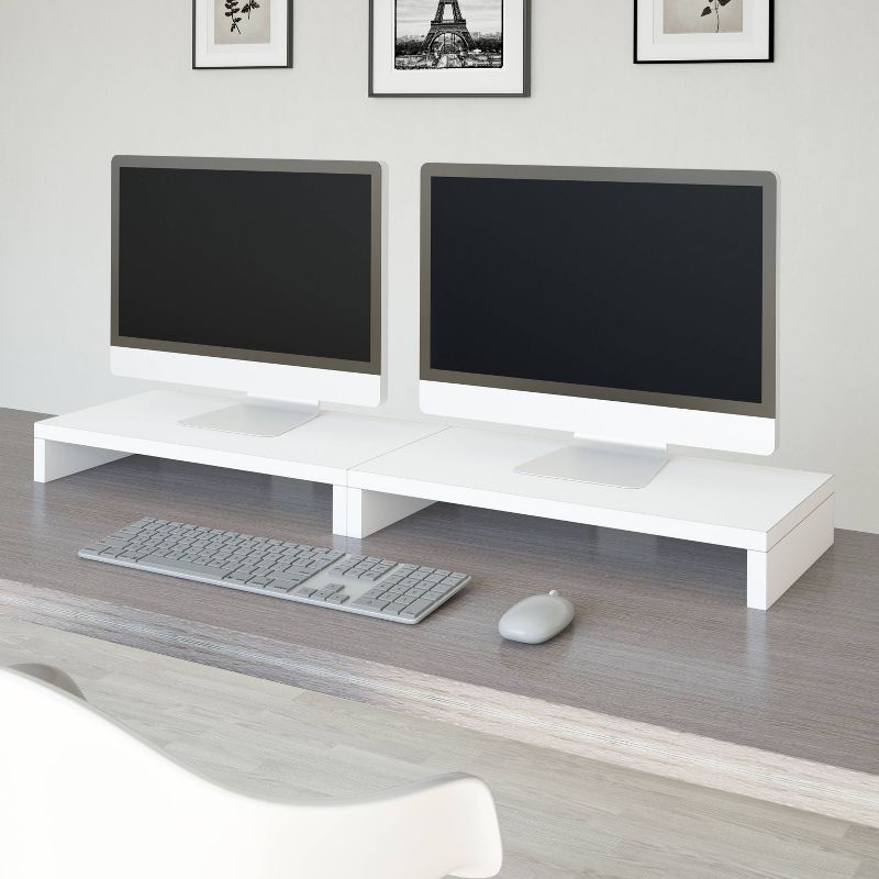 Eco Friendly Computer Monitor Stand Riser White