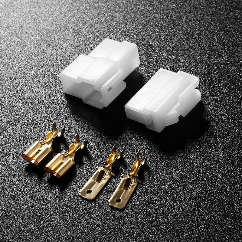 6pcs T-Type 2 Pin DC Power Male and Female Connectors Usual Plastic Plug for Kenwood Yaesu Icom Vehicular Radio Walkie Talkie