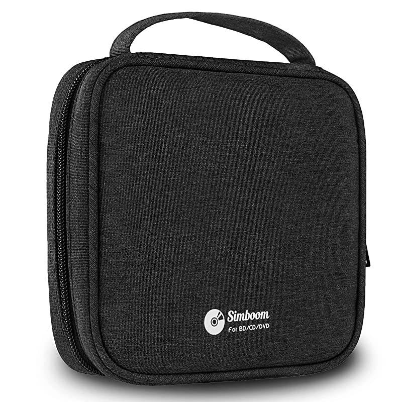 DVD Case  Disc Storage Wallet 32 Capacity Nylon CDDVD Holder Organizer Bag for Car Travel Black