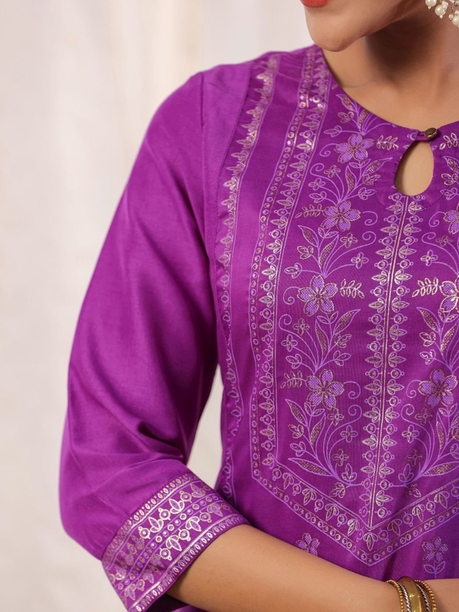 URBAN MYSTIC Black Rayon Embroidered Kurta & Sharara Set