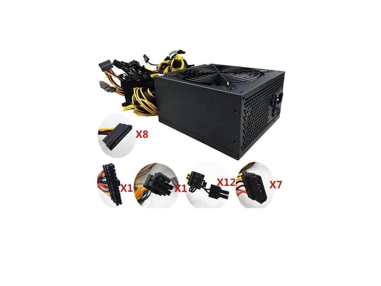 90 PLUS Gold Server Industrial Control Power Support Power Supply 1600W Miner Power Supply 110V-264V 90 PLUS Gold Server Industrial Control Power Support 6-8 Video Cards