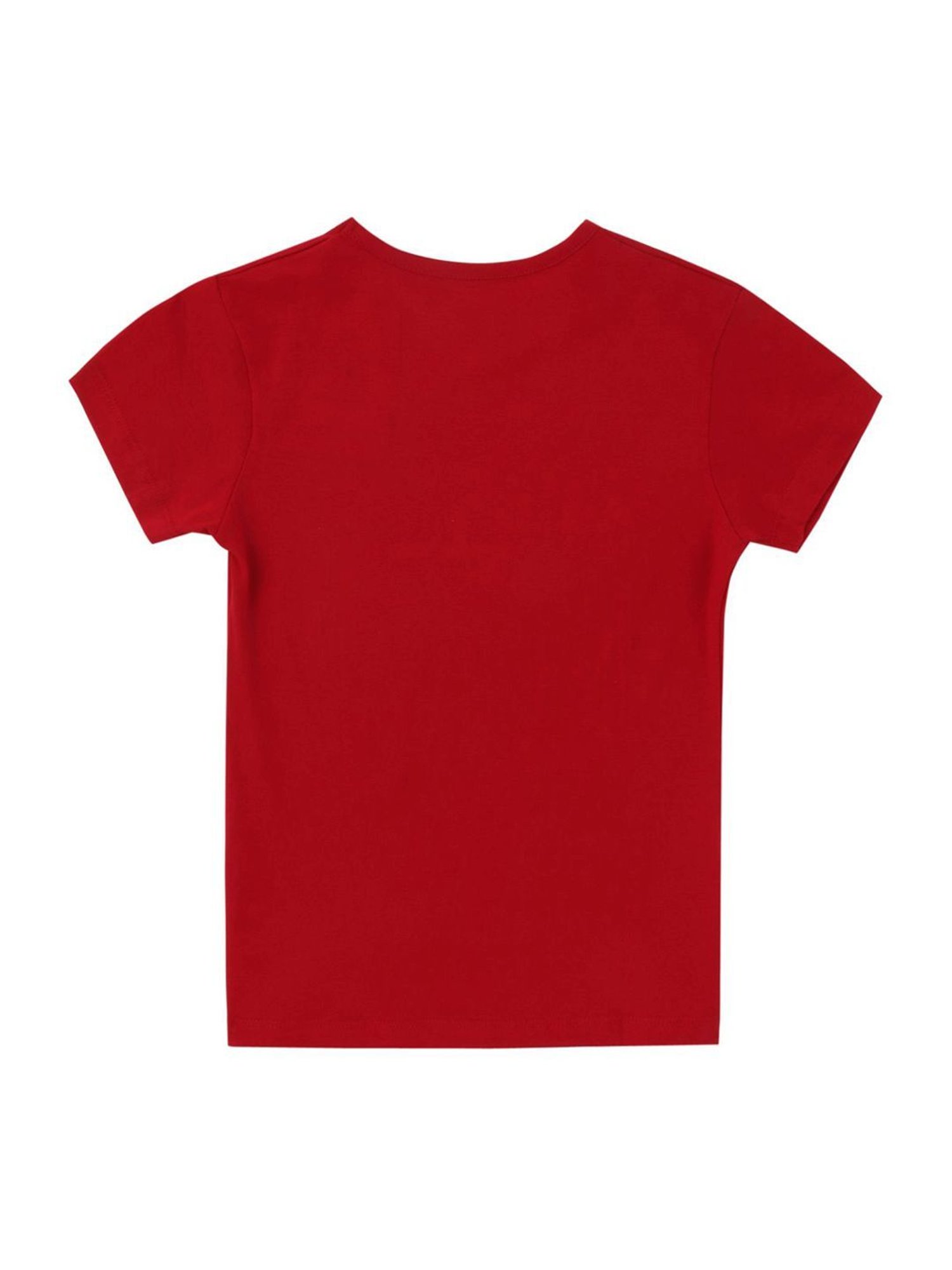 Proteens Kids Red Cotton Printed T-Shirt