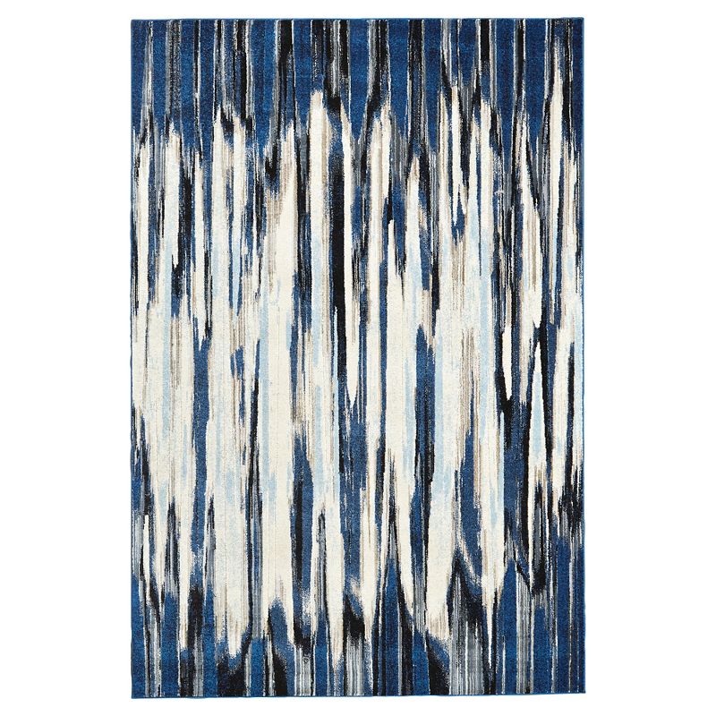 2'2"X4' Multi Stripe Loomed Accent Rugs Indigo - Weave & Wander