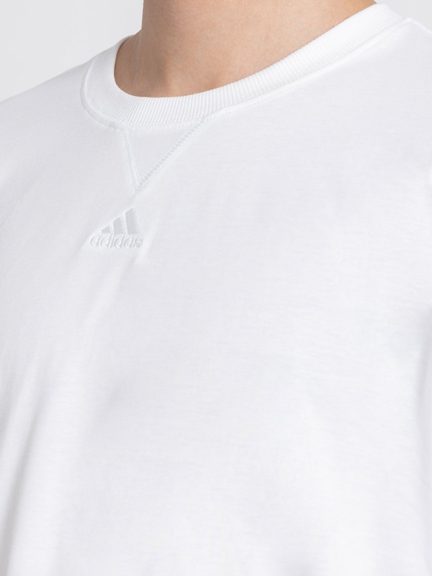adidas ALL SZN White Loose Fit Cotton Crew T-Shirt