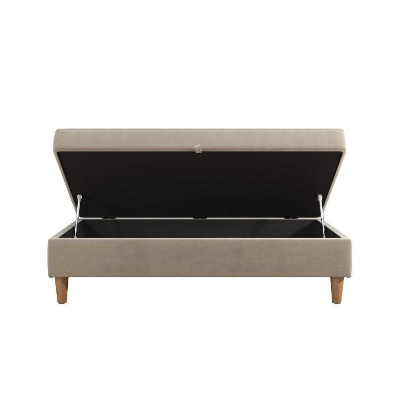 3pc Hartford Storage Sectional Futon and Hartford Storage Ottoman Tan - Dorel Home Products