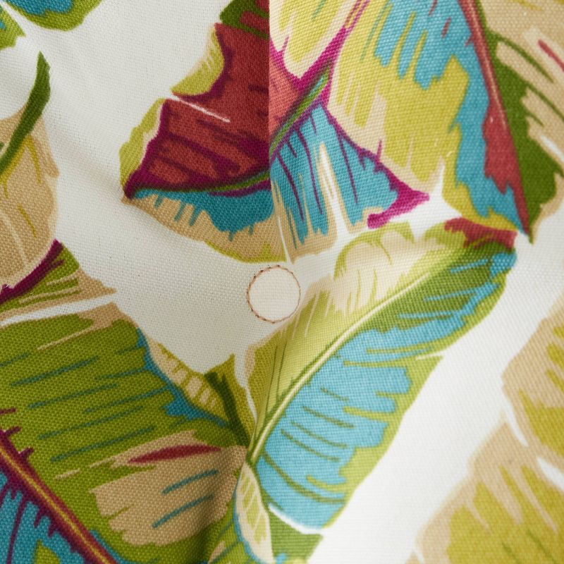 Set of 2 Palm Leaves Multi Outdoor High Back Chair Cushions - Kensington Garden