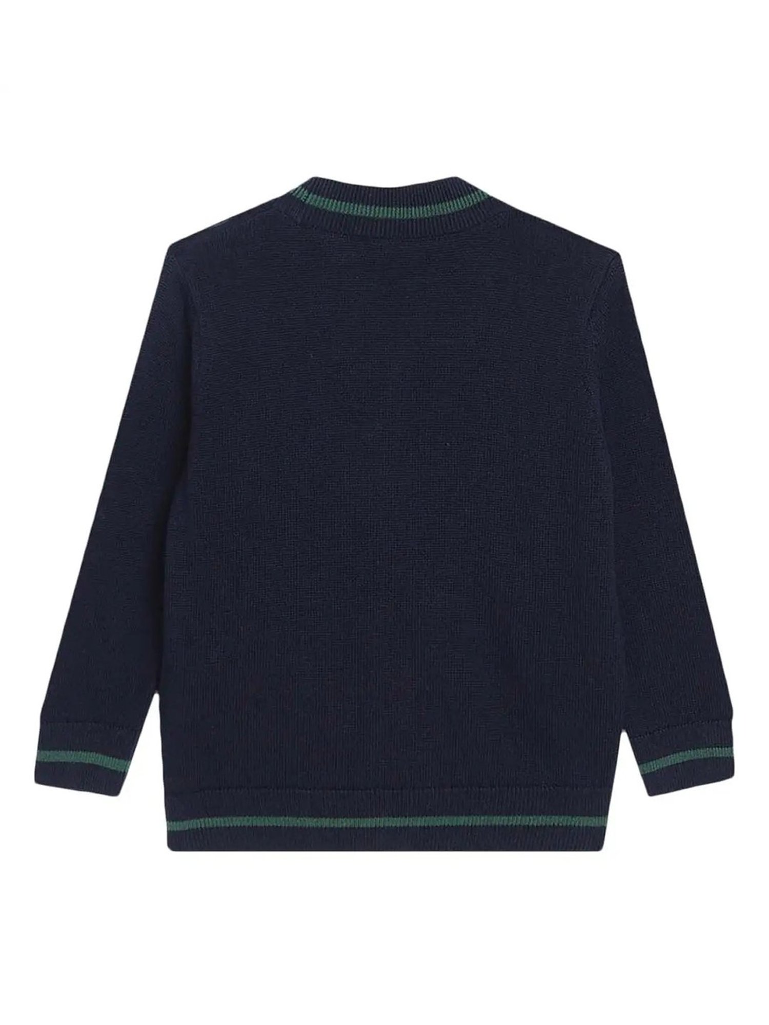 Gant Kids Navy Solid Full Sleeves Sweater