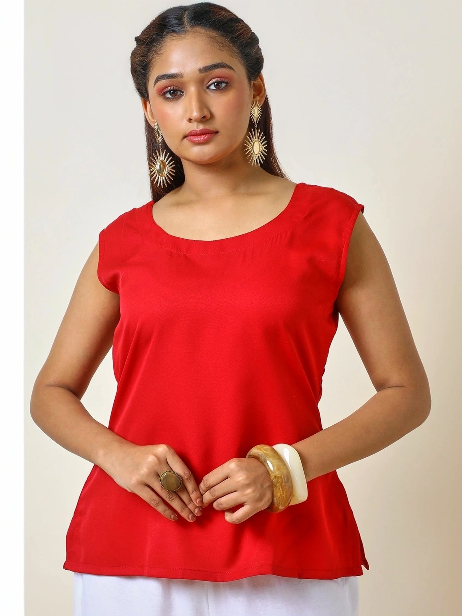 Soch Red Jacquard Pattern Maxi Kaftan With Inner